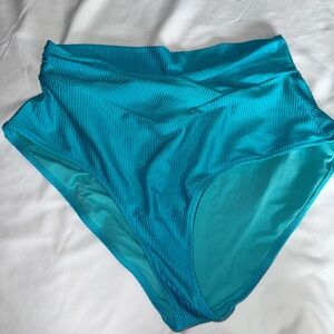 Aerie Blue High-Waisted Bikini Bottom